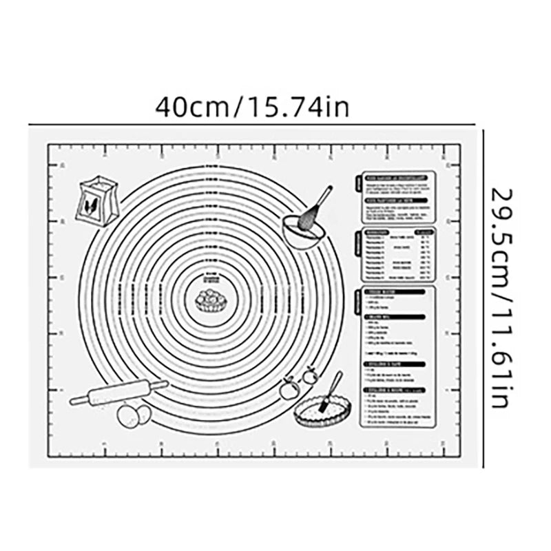 Baking Mat-Non-Stick Silicone Sheet Pizza Dough Maker Holder Pastry Kitchen Accessories Cooking Tools Utensils Bakeware Gadget
