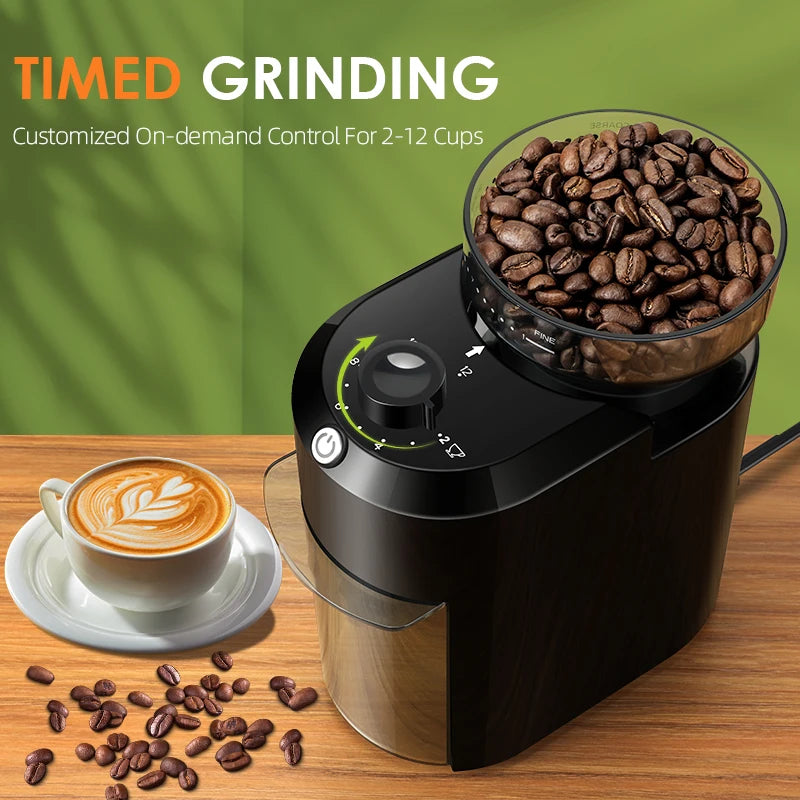 Home Kitchen: Coffee Grinder: Electric - Adjustable Burr Mill by Wancle