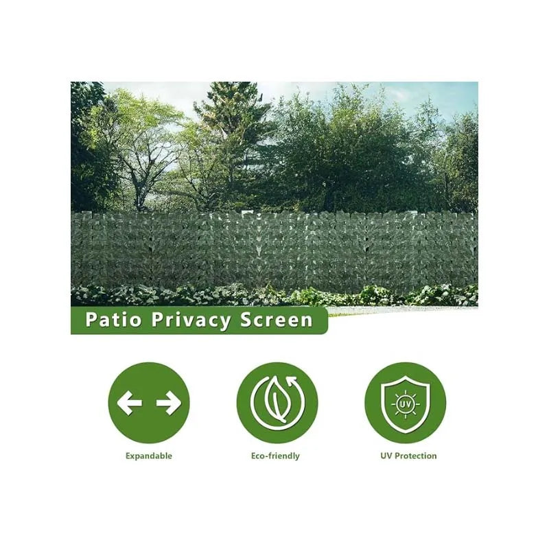 Outdoor Landscape: Privacy Screen - Artificial Ivy - 24 panels 16.5in W x 12.6in H