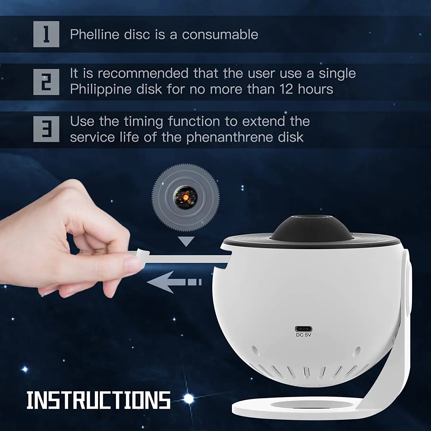 LED Projector-Galaxy Starry Sky Night Light – Realistic Planetarium with Solar System & Moon for Kids