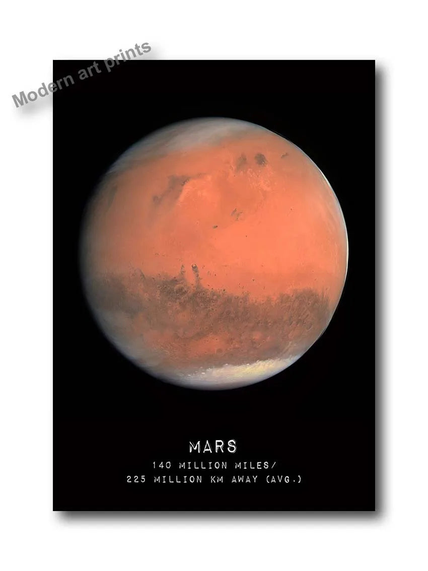 Canvas Wall Art – Modern Galaxy – Space Planets & Nebula Art for Bedroom & Home Decor