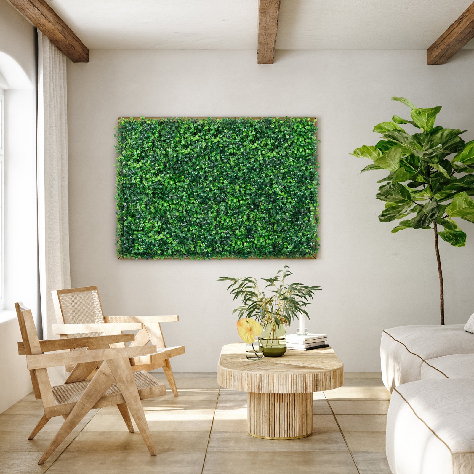 Hedge Wall-Artificial Boxwood Panel, UV 24pcs, 20x20/24x16 in, Boxwood Hedge Wall Panels. Artificial Grass Backdrop, Wall Green Grass, SucceBuy