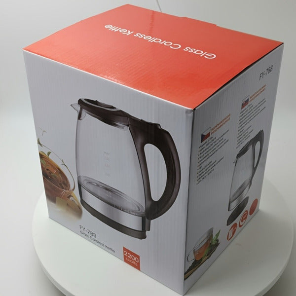 Electric Kettle with Stainless Steel Filter and Inner Lid, 1200W Wide Opening 1.7L Glass Tea Kettle & Hot Water Boiler